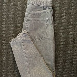 Topshop Straight Leg Grey Denim